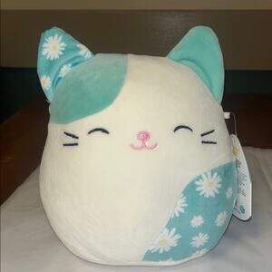 Squishmallow Kesla floral Cat 7-8" Kellytoy Soft Plush NWT